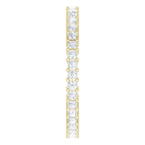 14K Gold Square Lab-Grown Diamond Shared-Prong Eternity Band – 1.5x1.5 mm Stones - Yellow Gold - view 4