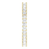 14K Gold Square Lab-Grown Diamond Shared-Prong Eternity Band – 1.75x1.75 mm Stones - Yellow Gold - view 4