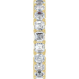 14K Gold Asscher Lab-Grown Diamond Shared-Prong Eternity Band – 3x3 mm Stones - Yellow Gold - view 4
