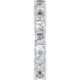 Platinum Asscher Lab-Grown Diamond Shared-Prong Eternity Band – 3x3 mm Stones - view 4