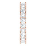 10K Gold Square Natural Diamond Shared-Prong Eternity Band – 2.75x2.75 mm Stones - Rose Gold - view 4