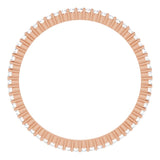10K Gold Round Lab-Grown Diamond Shared-Prong Eternity Band – 1 mm Stones - Rose Gold - view 2