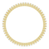14K Gold Round Lab-Grown Diamond Shared-Prong Eternity Band – 1 mm Stones - Yellow Gold - view 2