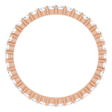 10K Gold Round Lab-Grown Diamond Shared-Prong Eternity Band – 1.75 mm Stones - Rose Gold - view 2
