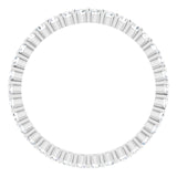 10K Gold Round Natural Diamond Shared-Prong Eternity Band – 1.75 mm Stones - White Gold - view 2