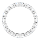 10K Gold Round Lab-Grown Diamond Shared-Prong Eternity Band – 3.5 mm Stones - White Gold - view 2