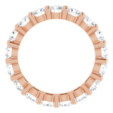 10K Gold Round Lab-Grown Diamond Shared-Prong Eternity Band – 3.8 mm Stones - Rose Gold - view 2