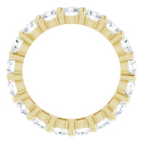 14K Gold Round Lab-Grown Diamond Shared-Prong Eternity Band – 3.8 mm Stones - Yellow Gold - view 2