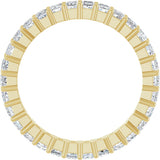 14K Gold Square Lab-Grown Diamond Shared-Prong Eternity Band – 2x2 mm Stones - Yellow Gold - view 2