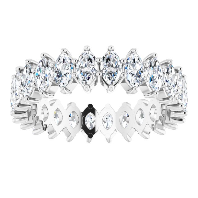 Platinum Marquise Lab-Grown Diamond Shared-Prong Eternity Band – 4.5x2.5 mm Stones - view 3