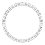 10K Gold Round Natural Diamond Shared-Prong Eternity Band – 1.7 mm Stones - White Gold - view 2