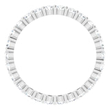 10K Gold Round Natural Diamond Shared-Prong Eternity Band – 2.25 mm Stones - White Gold - view 2
