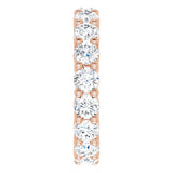 10K Gold Round Lab-Grown Diamond Shared-Prong Eternity Band – 3.8 mm Stones - Rose Gold - view 4