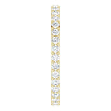 14K Gold Round Lab-Grown Diamond Shared-Prong Eternity Band – 1.7 mm Stones - Yellow Gold - view 4