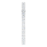 10K Gold Round Lab-Grown Diamond Shared-Prong Eternity Band – 1.7 mm Stones - White Gold - view 4