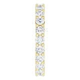 14K Gold Round Lab-Grown Diamond Shared-Prong Eternity Band – 2.75 mm Stones - Yellow Gold - view 4