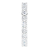 10K Gold Round Lab-Grown Diamond Shared-Prong Eternity Band – 2.75 mm Stones - White Gold - view 4