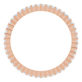 10K Gold Square Lab-Grown Diamond Shared-Prong Eternity Band – 1.25x1.25 mm Stones - Rose Gold - view 2