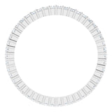 10K Gold Square Lab-Grown Diamond Shared-Prong Eternity Band – 1.25x1.25 mm Stones - White Gold - view 2