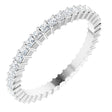 Platinum Round Lab-Grown Diamond Shared-Prong Eternity Band – 1.7 mm Stones