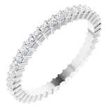 Platinum Round Lab-Grown Diamond Shared-Prong Eternity Band – 1.7 mm Stones
