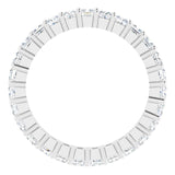 10K Gold Square Natural Diamond Shared-Prong Eternity Band – 2.25x2.25 mm Stones - White Gold - view 2