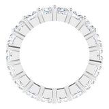 10K Gold Square Lab-Grown Diamond Shared-Prong Eternity Band – 3.75x3.75 mm Stones - White Gold - view 2
