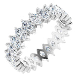 Platinum Marquise Natural Diamond Shared-Prong Eternity Band – 4.5x2.5 mm Stones