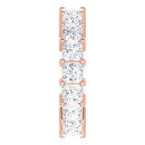 10K Gold Square Lab-Grown Diamond Shared-Prong Eternity Band – 3.75x3.75 mm Stones - Rose Gold - view 4