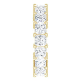 10K Gold Square Natural Diamond Shared-Prong Eternity Band – 3.75x3.75 mm Stones - Yellow Gold - view 4