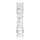 10K Gold Square Lab-Grown Diamond Shared-Prong Eternity Band – 3.75x3.75 mm Stones - White Gold - view 4