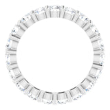 10K Gold Round Natural Diamond Shared-Prong Eternity Band – 3.4 mm Stones - White Gold - view 2