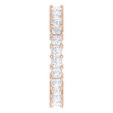 10K Gold Square Natural Diamond Shared-Prong Eternity Band – 2.25x2.25 mm Stones - Rose Gold - view 4