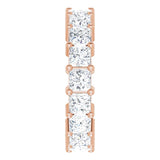 10K Gold Square Lab-Grown Diamond Shared-Prong Eternity Band – 3.75x3.75 mm Stones - Rose Gold - view 4