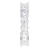 10K Gold Square Natural Diamond Shared-Prong Eternity Band – 3.75x3.75 mm Stones - White Gold - view 4