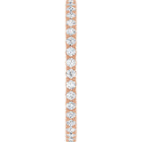 10K Gold Round Lab-Grown Diamond Shared-Prong Eternity Band – 1.5 mm Stones - Rose Gold - view 4