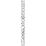 Platinum Round Natural Diamond Shared-Prong Eternity Band – 1.5 mm Stones - view 4