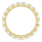 14K Gold Round Lab-Grown Diamond Shared-Prong Eternity Band – 3.4 mm Stones - Yellow Gold - view 2