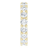 14K Gold Round Lab-Grown Diamond Shared-Prong Eternity Band – 3.8 mm Stones - Yellow Gold - view 4