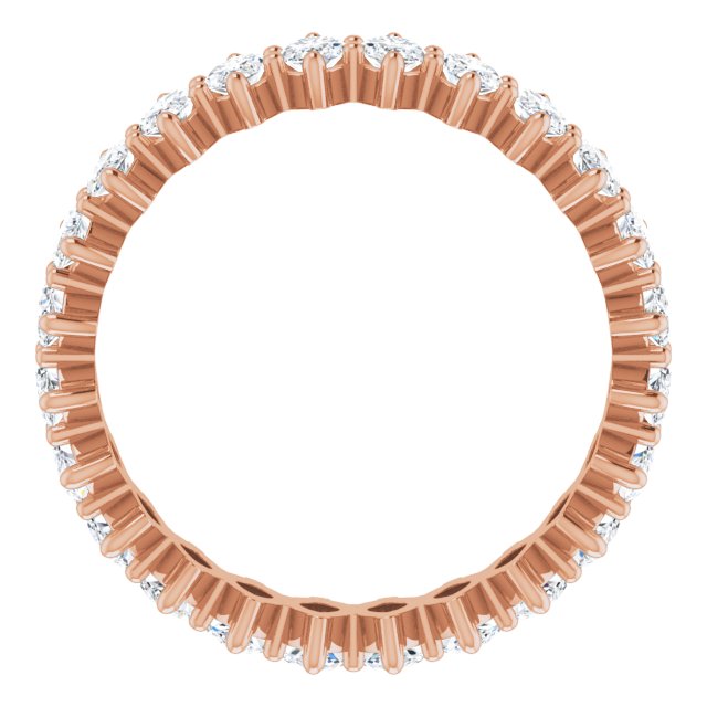 14K Gold Marquise Lab-Grown Diamond Shared-Prong Eternity Band – 4.5x2.5 mm Stones - Rose Gold - view 2