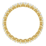 14K Gold Marquise Natural Diamond Shared-Prong Eternity Band – 4.5x2.5 mm Stones - Yellow Gold - view 2