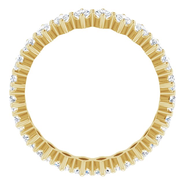 14K Gold Marquise Lab-Grown Diamond Shared-Prong Eternity Band – 4.5x2.5 mm Stones - Yellow Gold - view 2