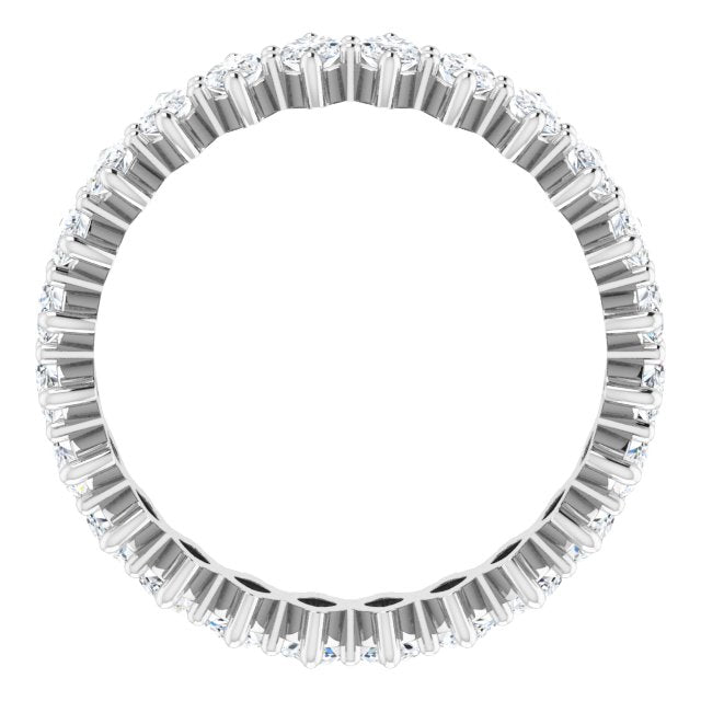Platinum Marquise Natural Diamond Shared-Prong Eternity Band – 4.5x2.5 mm Stones - view 2