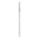 10K Gold Round Natural Diamond Shared-Prong Eternity Band – 1 mm Stones - White Gold - view 4