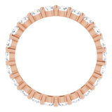 10K Gold Round Lab-Grown Diamond Shared-Prong Eternity Band – 2.75 mm Stones - Rose Gold - view 2