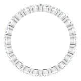 10K Gold Round Natural Diamond Shared-Prong Eternity Band – 2.75 mm Stones - White Gold - view 2