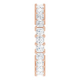 10K Gold Square Lab-Grown Diamond Shared-Prong Eternity Band – 2.5x2.5 mm Stones - Rose Gold - view 4