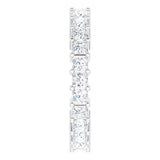 10K Gold Square Lab-Grown Diamond Shared-Prong Eternity Band – 2.5x2.5 mm Stones - White Gold - view 4