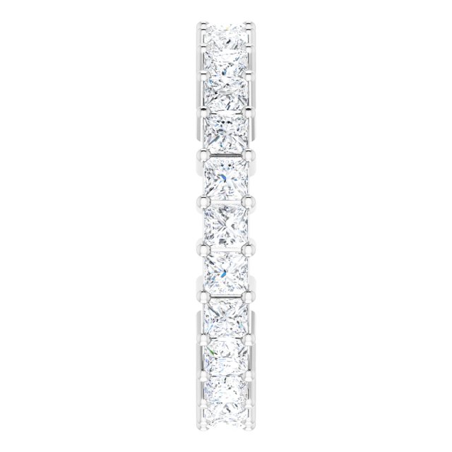 10K Gold Square Lab-Grown Diamond Shared-Prong Eternity Band – 2.5x2.5 mm Stones - White Gold - view 4
