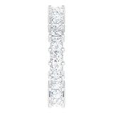 10K Gold Square Lab-Grown Diamond Shared-Prong Eternity Band – 3x3 mm Stones - White Gold - view 4
